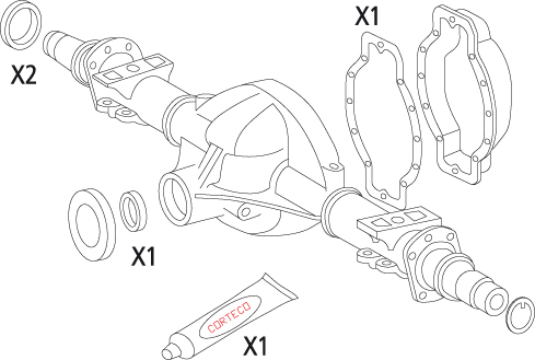 CORTECO 19536223 Kit guarnizioni, Differenziale-Kit guarnizioni, Differenziale-Ricambi Euro